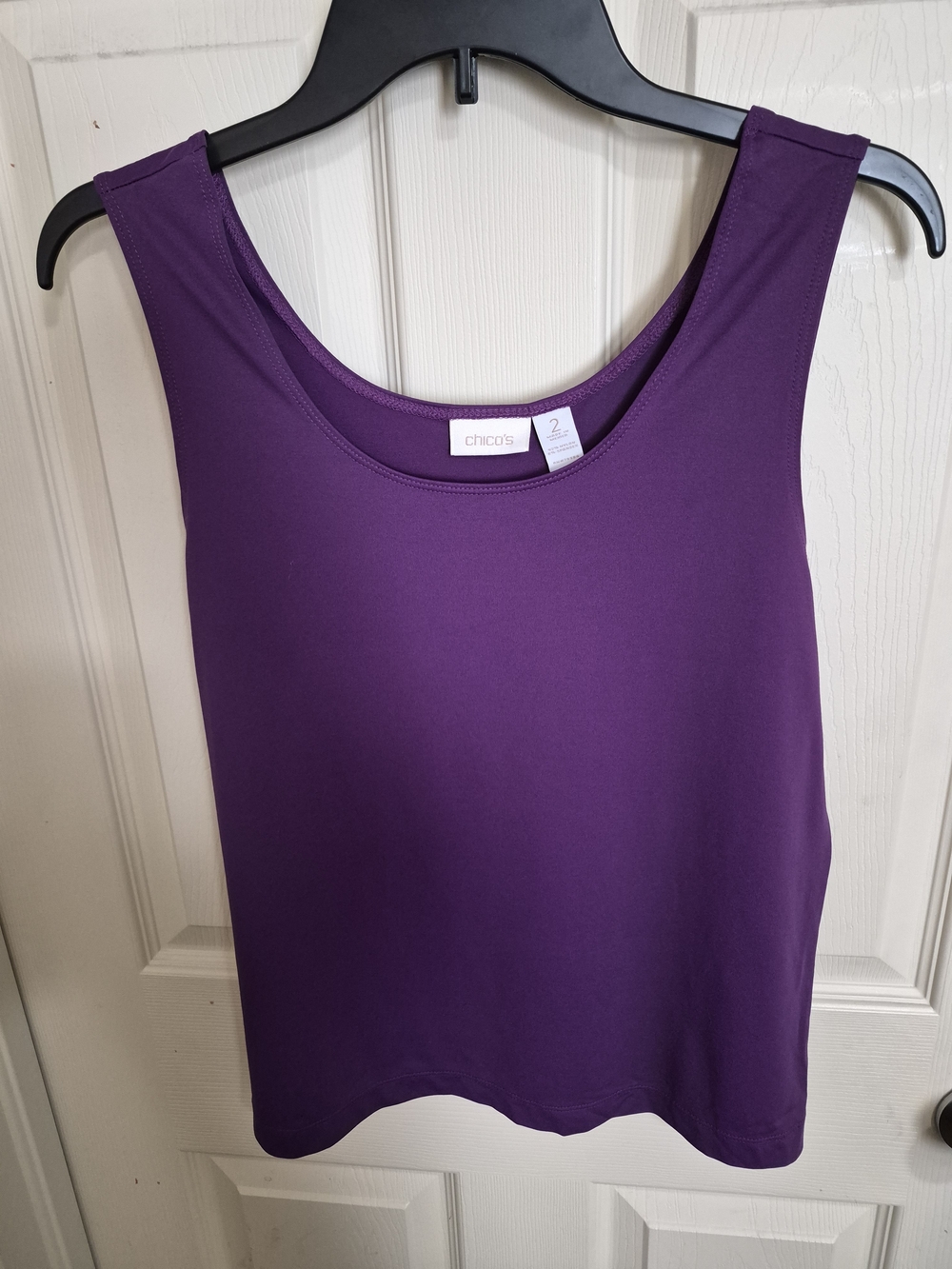 Size L Chico's Deep Purple Scoop Neck Tank